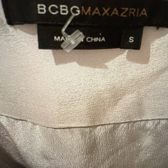 BCBGMaxAzria hankerchief cheetah leopard Camisole xs wood beaded rose - Picture 2 of 8